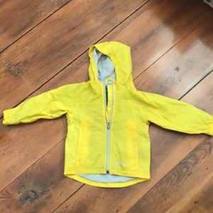 Yellow LL Bean kids raincoat, 3t